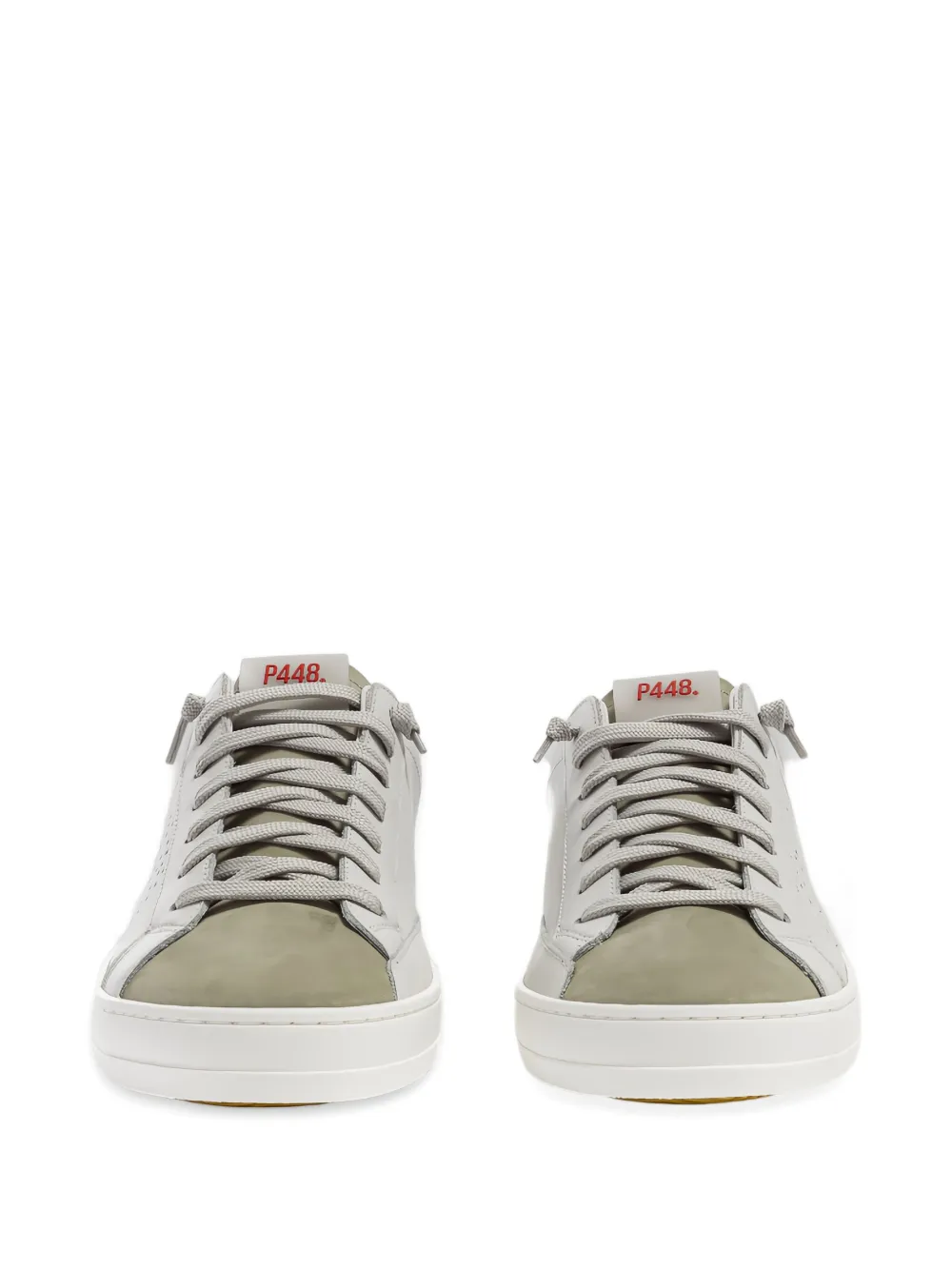 P448 John Perforated Seude-panel Sneakers In White
