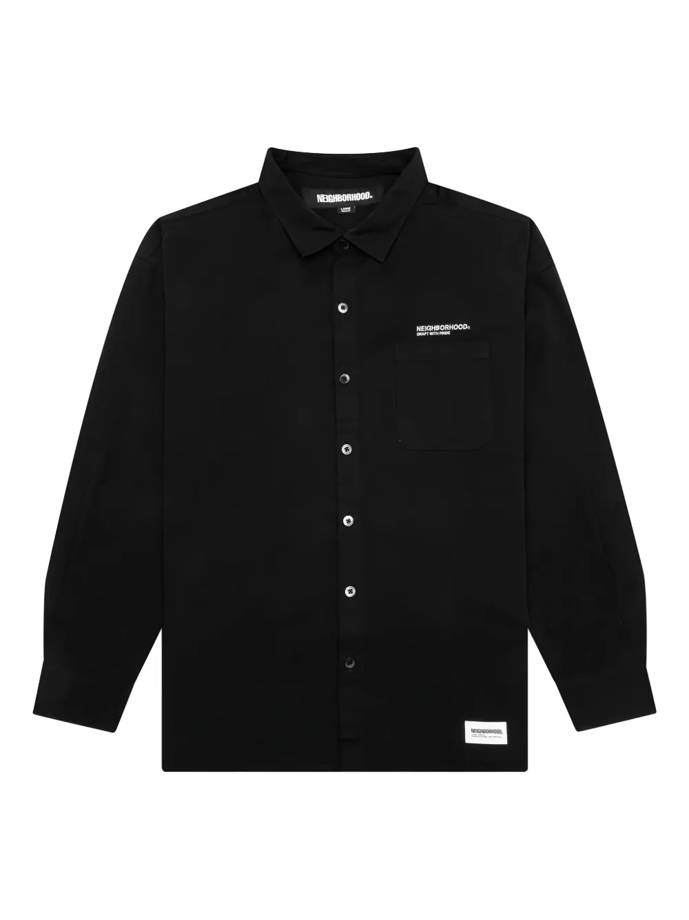 Neighborhood pocket-detail long-sleeve shirt | Black | Image 1