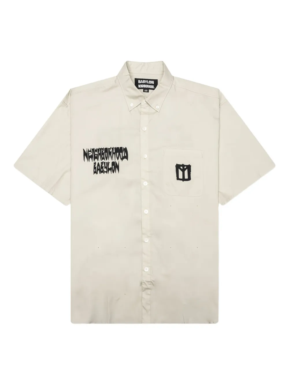 Neighborhood graphic-print shirt | Neutrals | Image 1