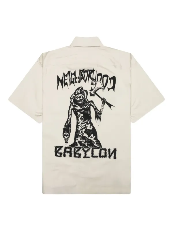 Neighborhood graphic-print Shirt | Neutrals | FARFETCH ZA