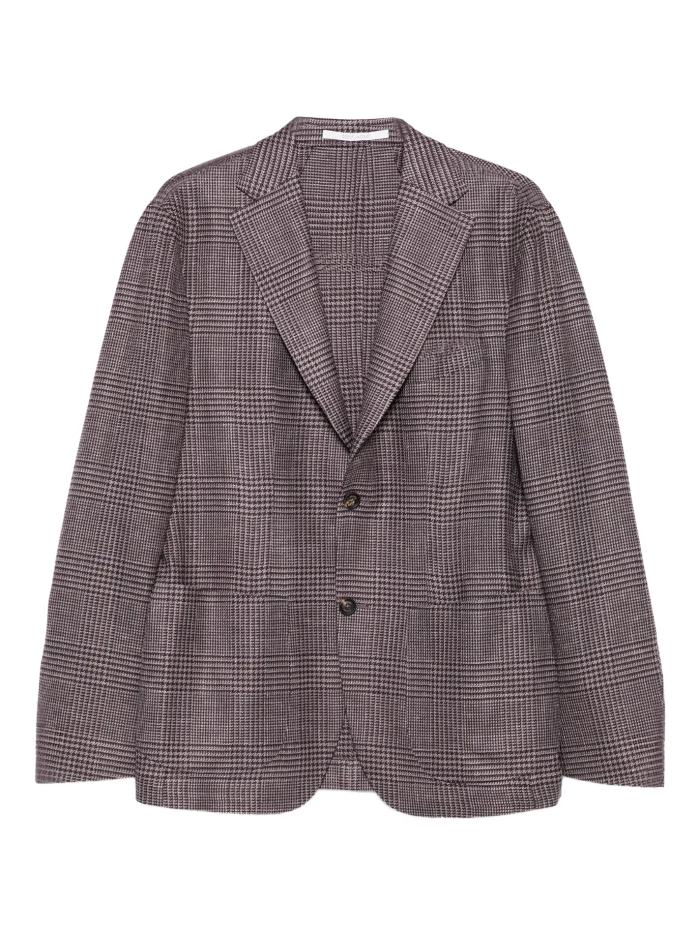 Eleventy checked single-breasted blazer | Purple | Image 1