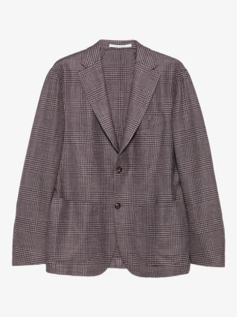 Eleventy checked single-breasted blazer