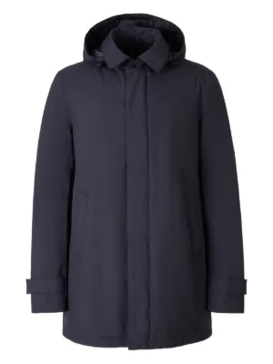 Herno ジップアップ フーデッドコート | ブルー | FARFETCH JP