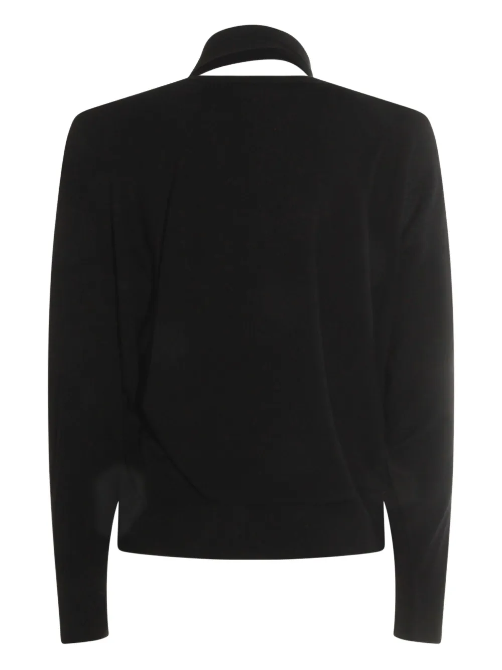 Zanone Neck-tie Sweater In Black