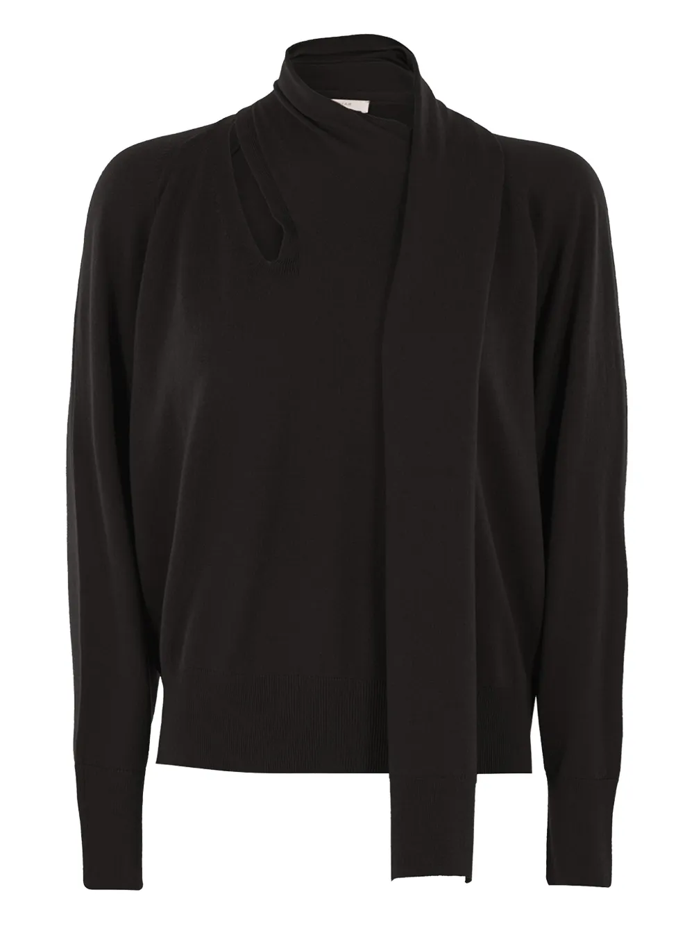 Zanone neck-tie sweater | Black | Image 1