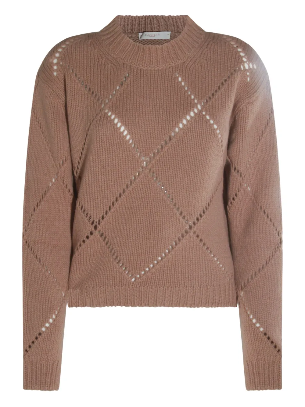 Zanone diamond-pattern knit sweater | Brown | Image 1