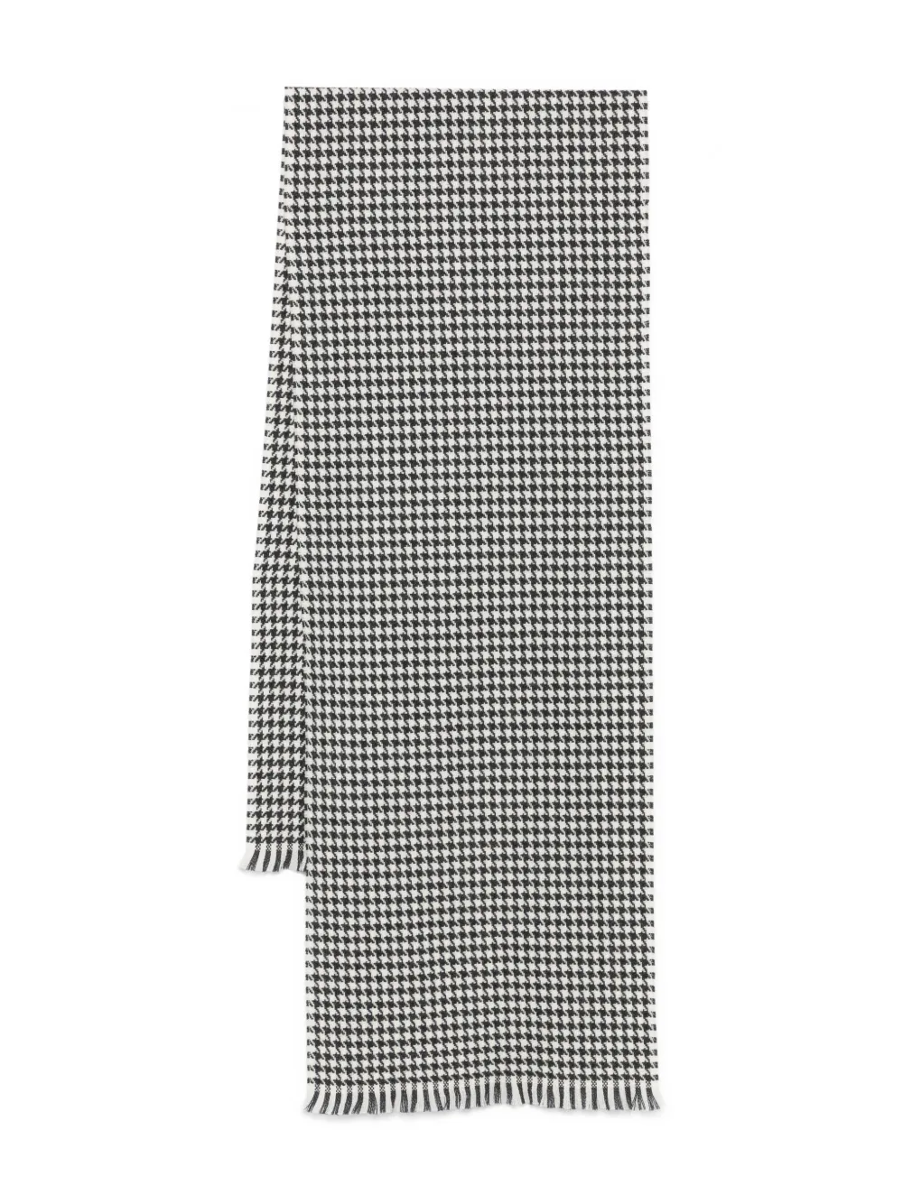 Tom Ford Houndstooth-pattern Scarf In Black