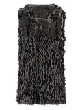 Niccolò Pasqualetti sequin-embellished sleeveless top - Black