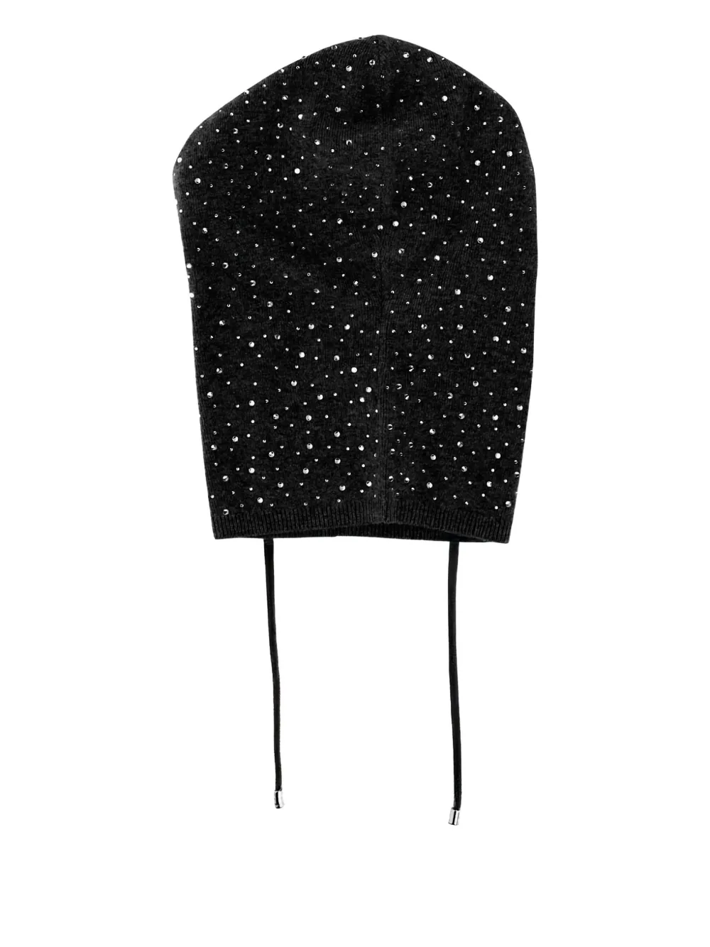 Pinko Crystal-embellished Wool Balaclava In Black