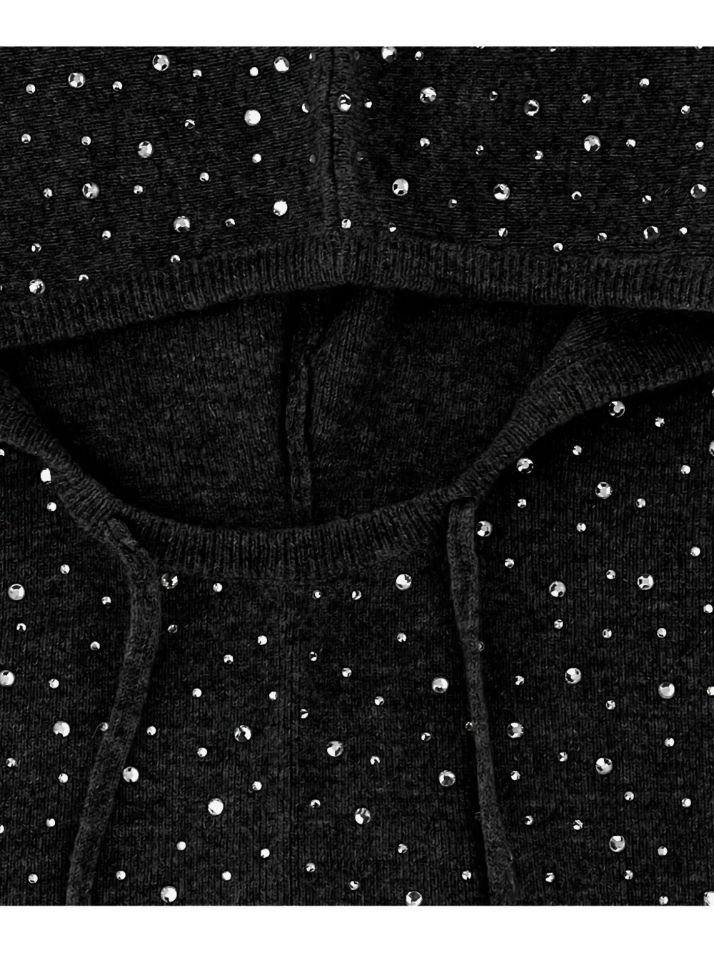 Pinko Crystal-embellished Wool Balaclava In Black