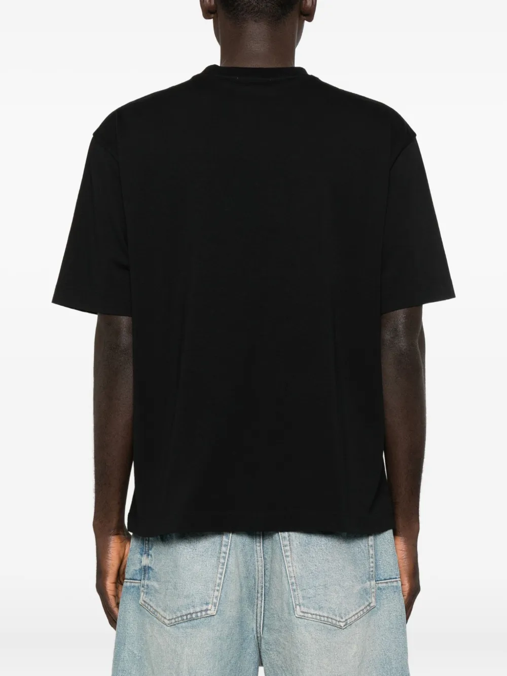 Off-White T-shirt met tekst Zwart