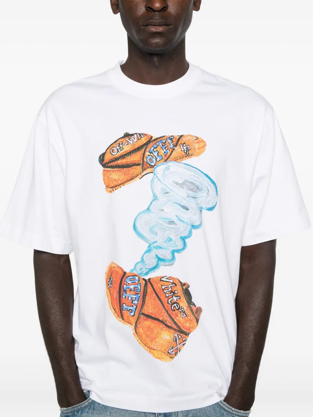 Off-white Graphic-print T-shirt In White