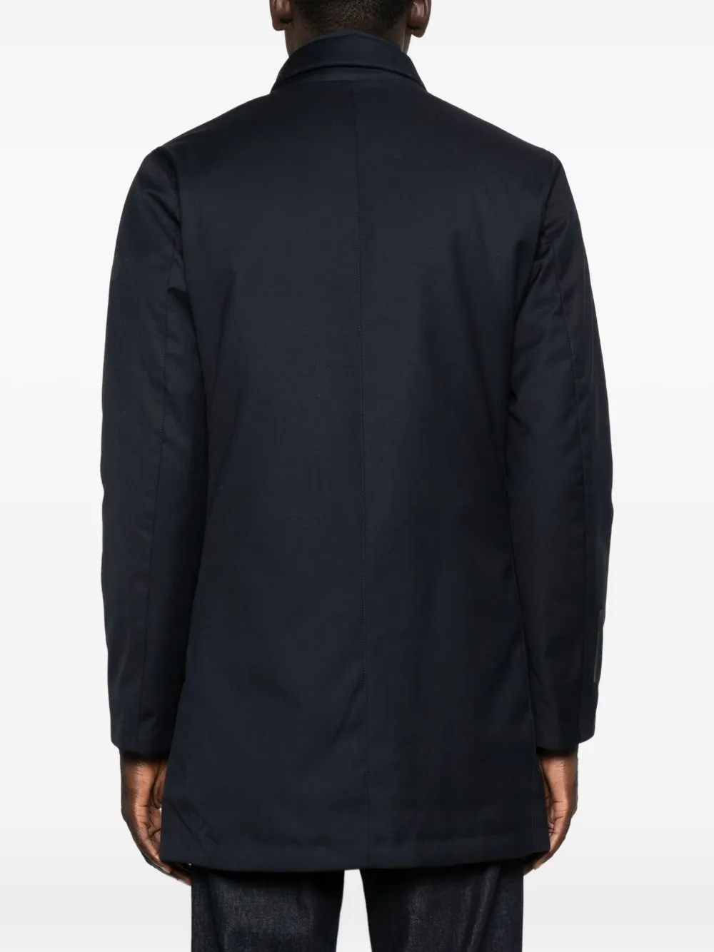 People Of Shibuya Zip-front Patch-pocket Coat In Multi