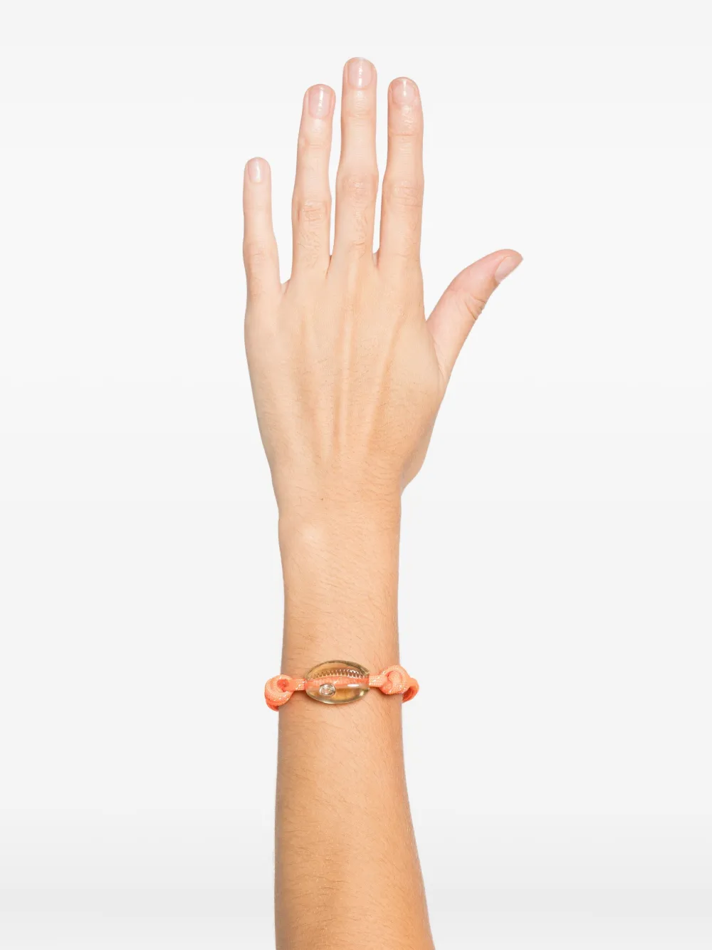 Dezso 18k Rose Gold Cowry Bracelet In Pink