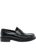 POEVE penny-leather loafers - Black