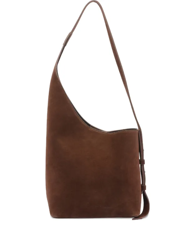 Aesther Ekme デミルーン スエードショルダーバッグ | ブラウン