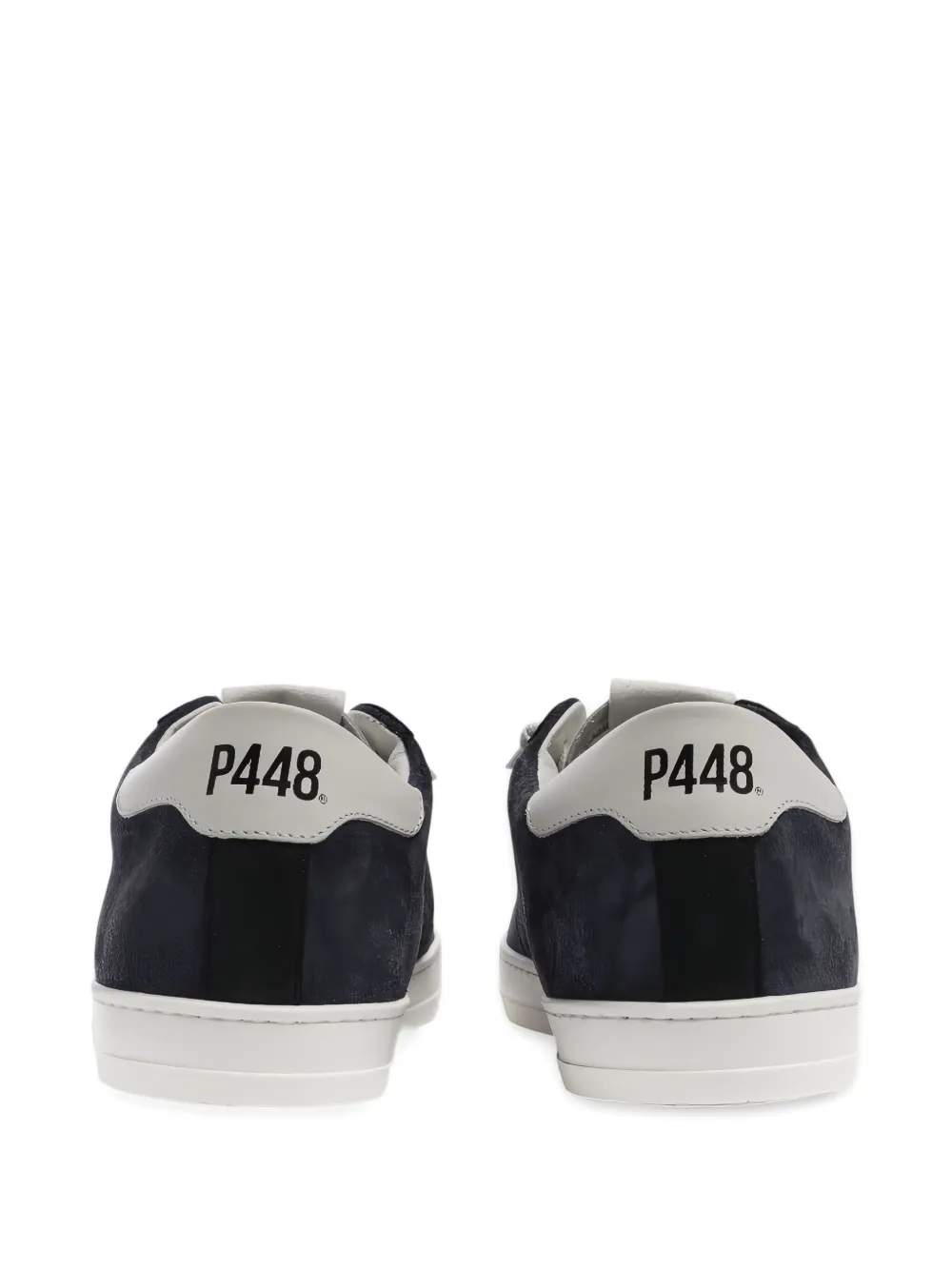 P448 John Perforated Suede Sneakers In Blue