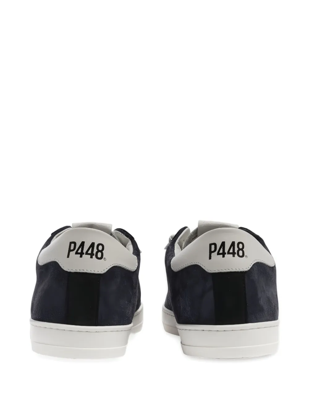 P448 John Perforated Suede Sneakers In Blue