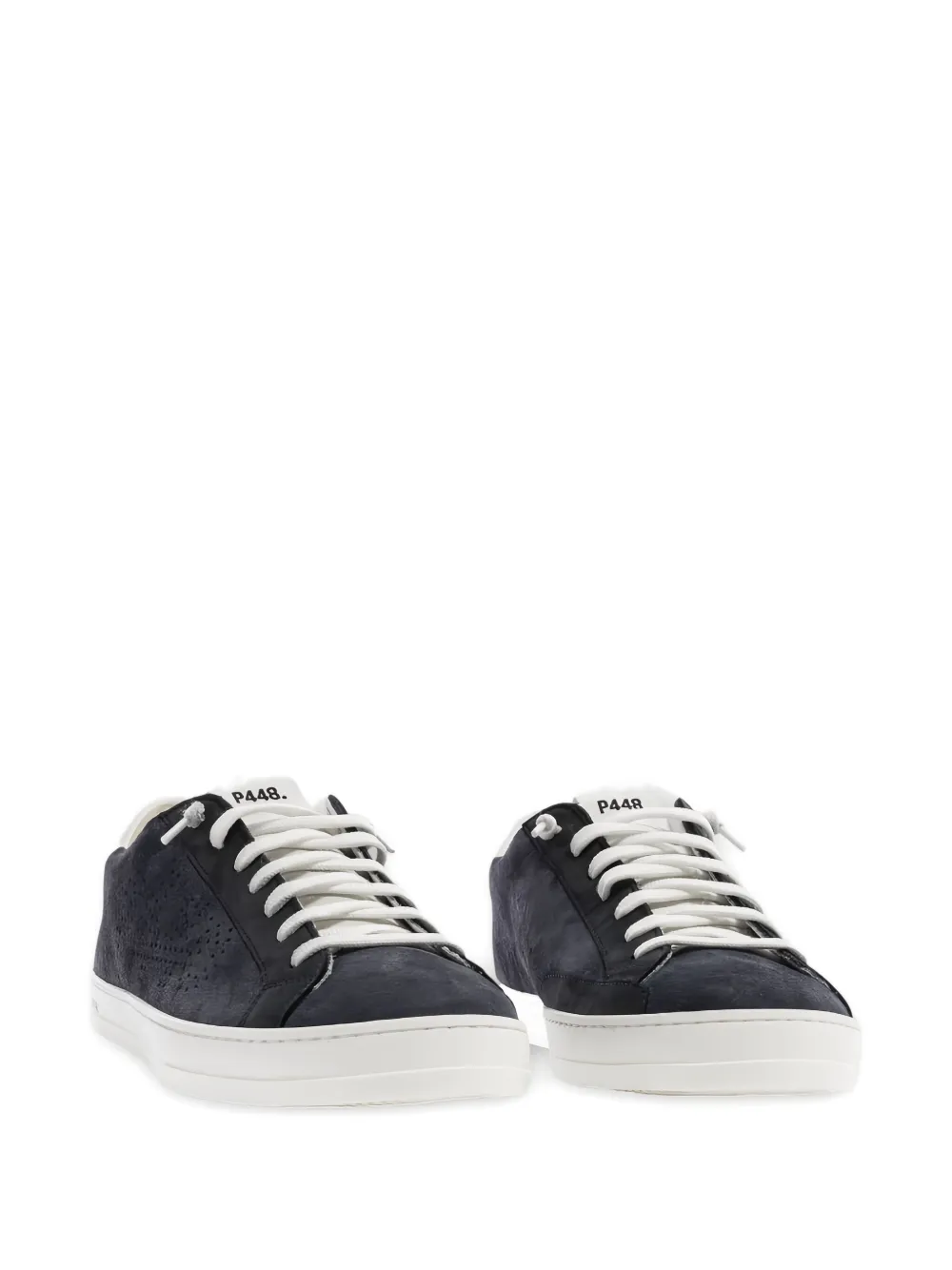 P448 John Perforated Suede Sneakers In Blue
