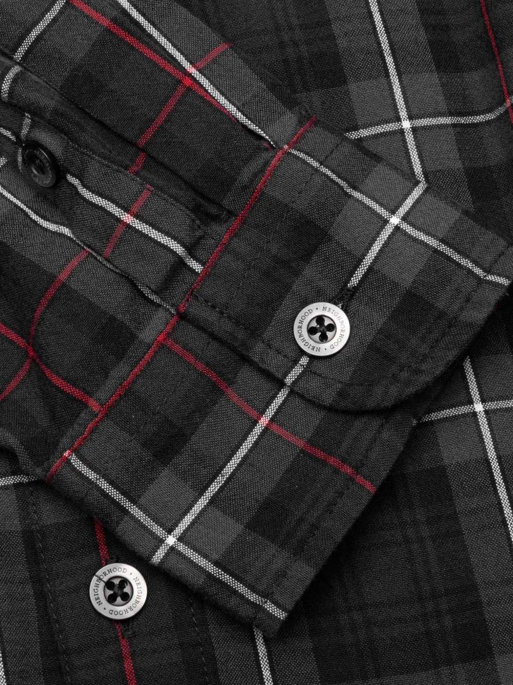 Neighborhood Overhemd met tartan ruit Zwart