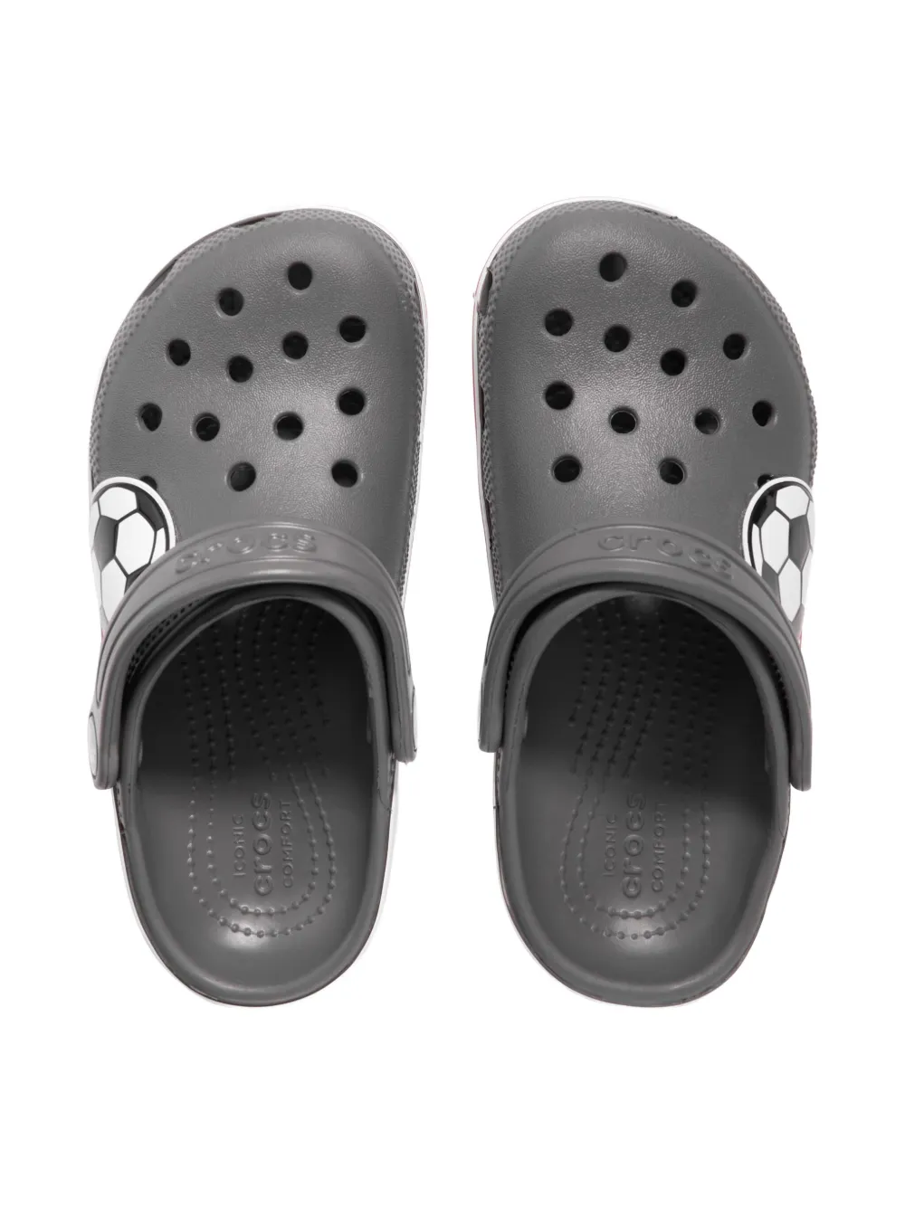 Crocs Kids Classic sandalen met voetbalband Grijs