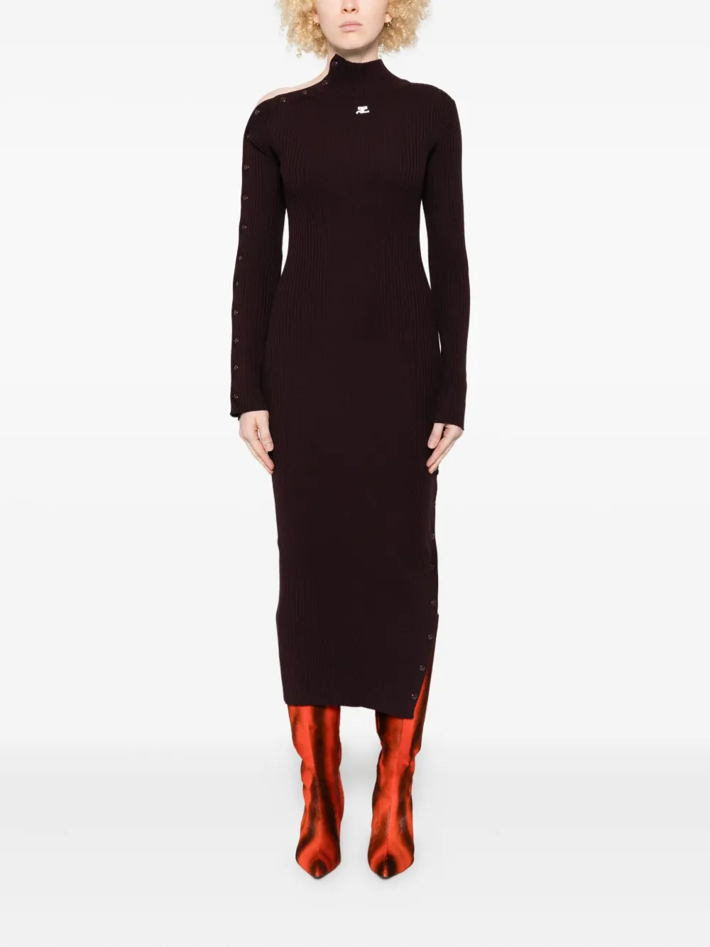 Courrèges ribbed button-detail dress | Day Dresses | Image 2