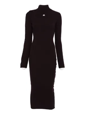 KHAITE Pre-Owned Beth ribbed-knit Midi Dress | Green | FARFETCH KW