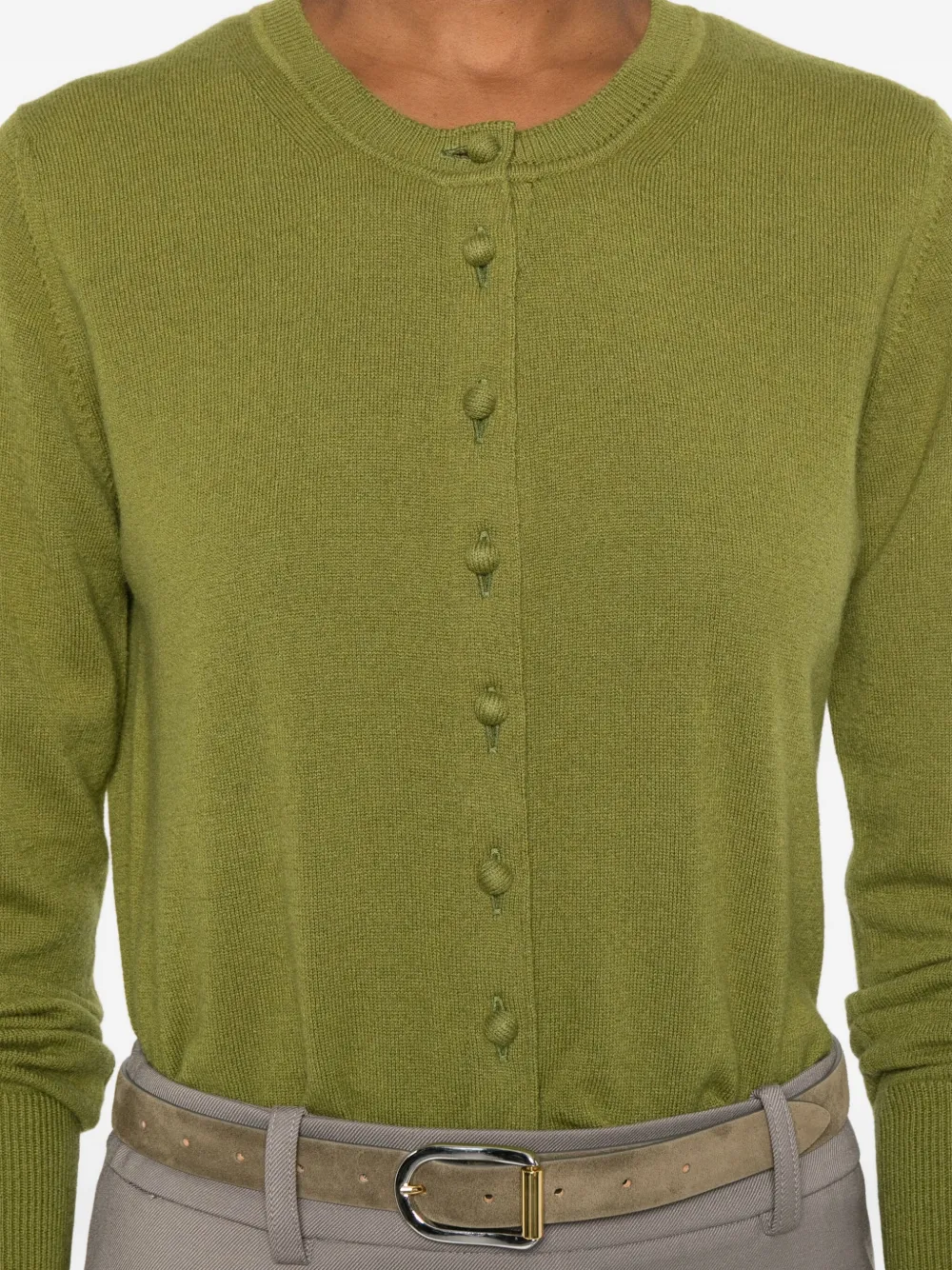 ALPHA STUDIO Vest met ronde hals Groen