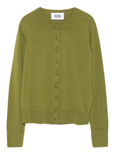 ALPHA STUDIO buttoned round-neck cardigan