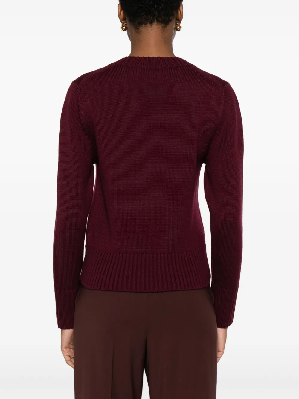 Alpha Studio V-neck Embellished Sweater In Red