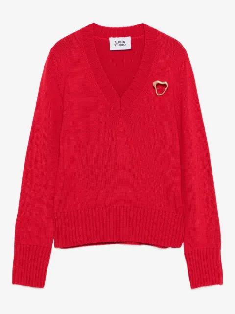 ALPHA STUDIO Pullover mit V-Ausschnitt