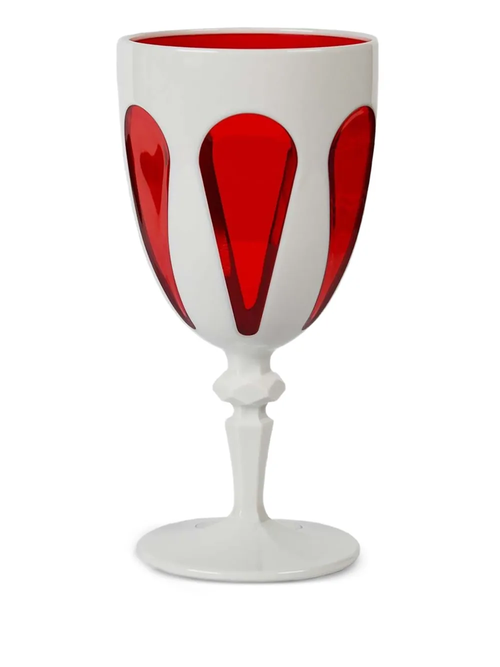 BACI MILANO bi-colour wine glasses (set of six) | Red | Image 1