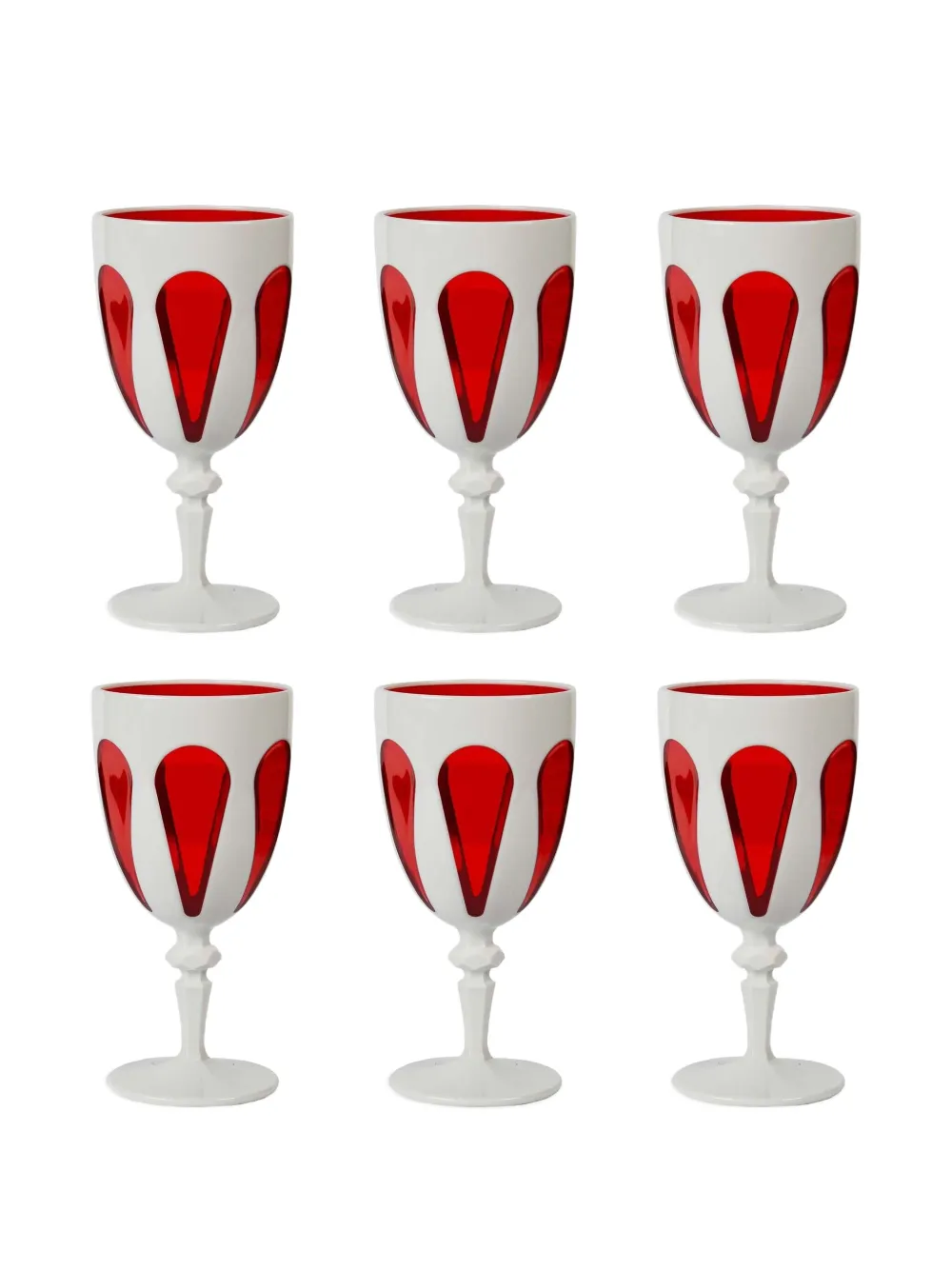 BACI MILANO bi-colour wine glasses (set of six) | Glassware | Image 2