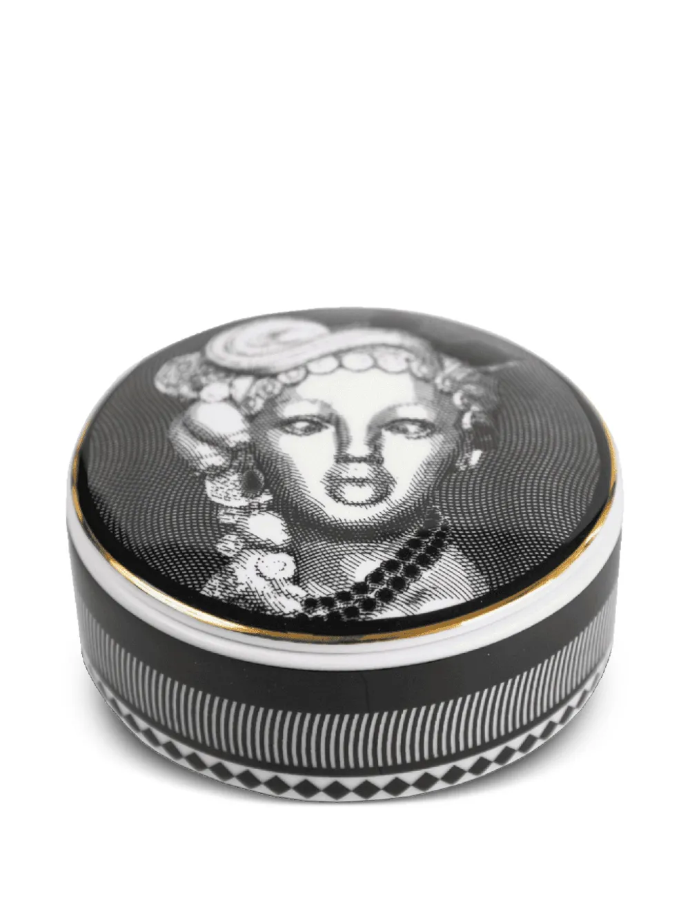 BACI MILANO woman-portrait trinket box (13cm) | Black | Image 1
