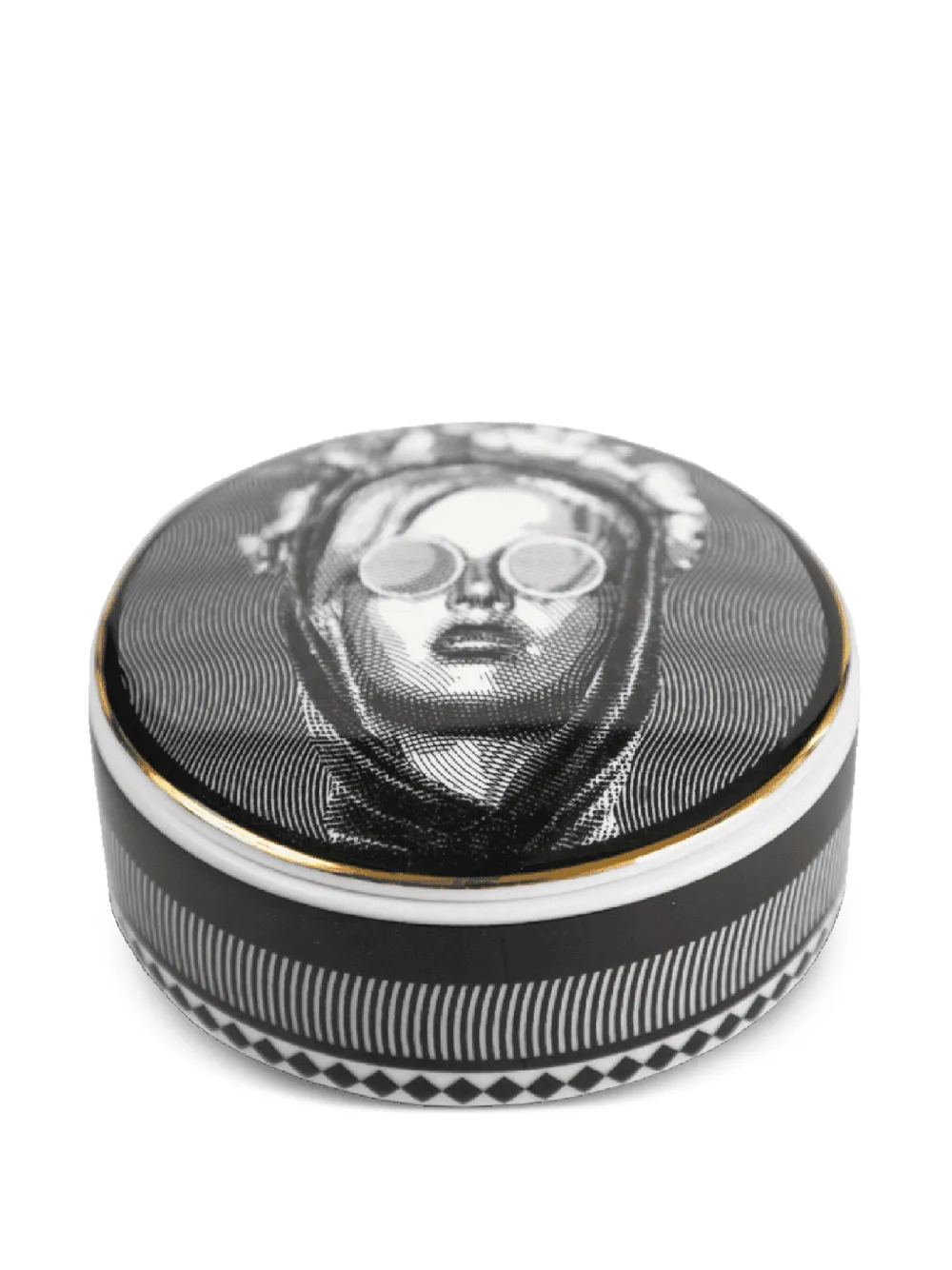 BACI MILANO The Stylish round trinket box (13cm) | Black | Image 1