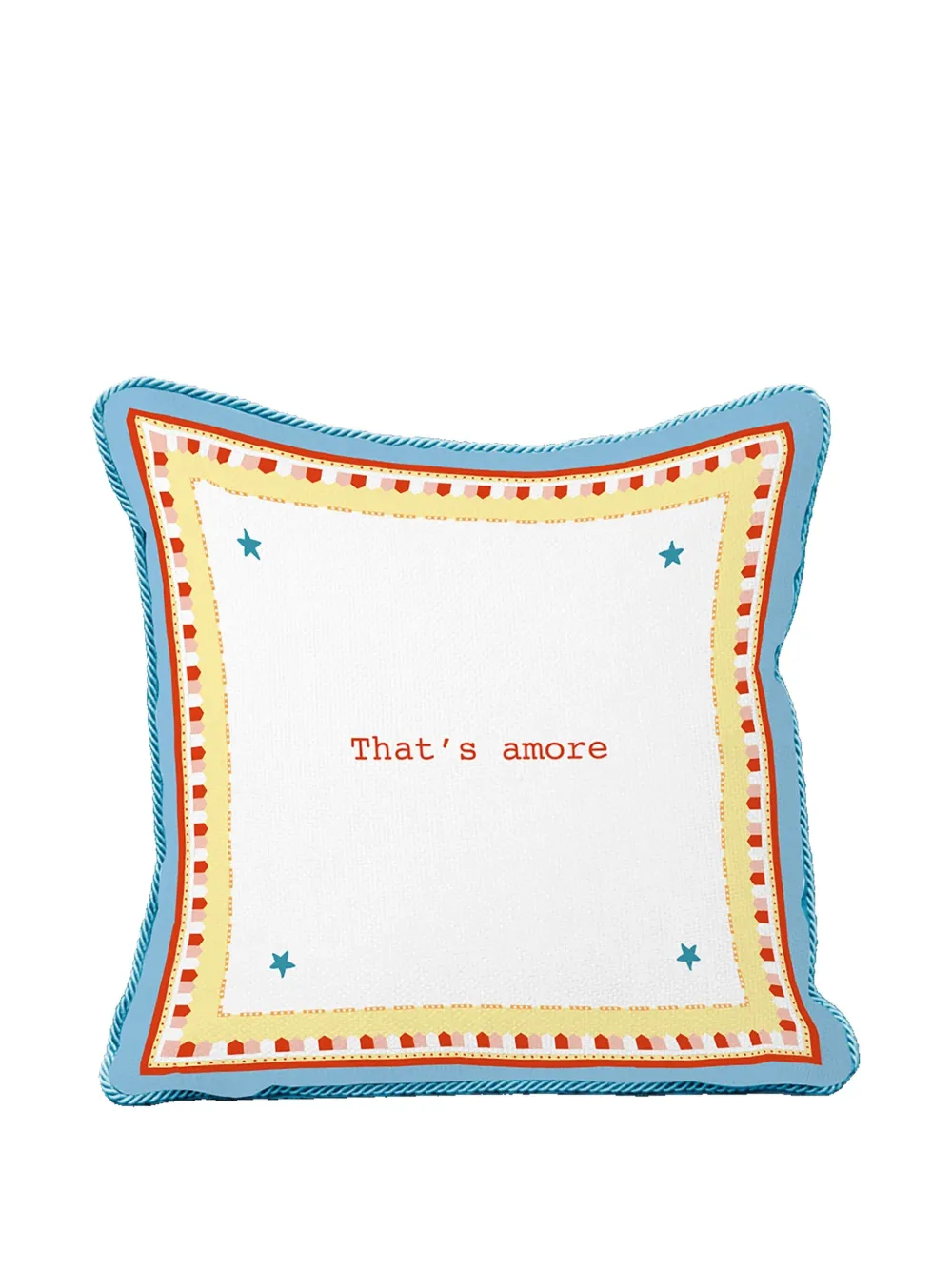 BACI MILANO Mamma Mia embroidered heart birds cushion (45cm x 45cm) | Cushions | Image 2