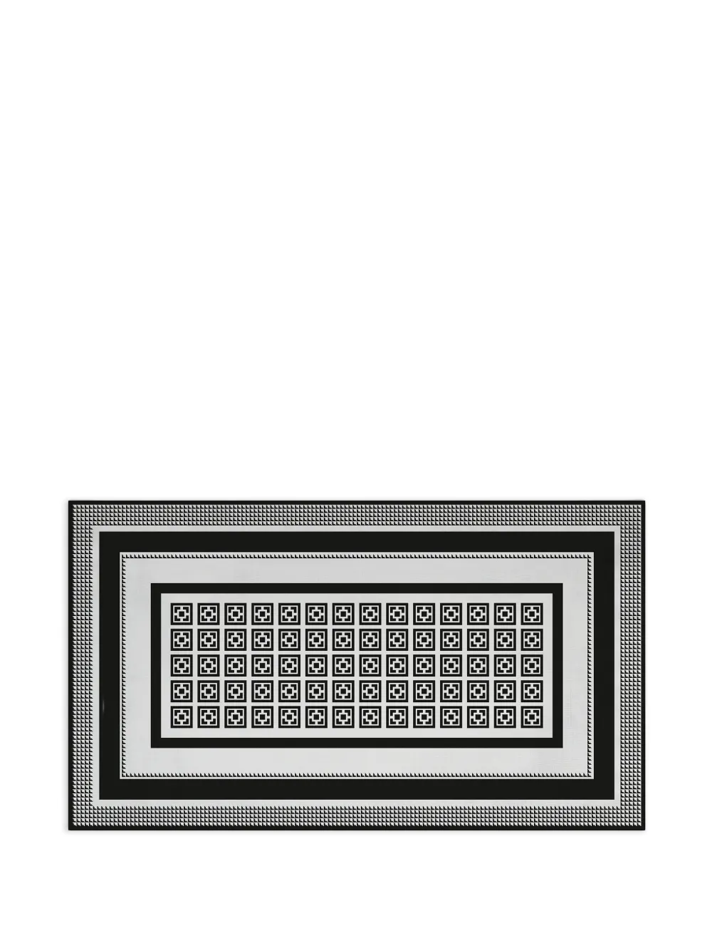 BACI MILANO geometric-pattern tablecloth (160cm x 280cm) | Black | Image 1