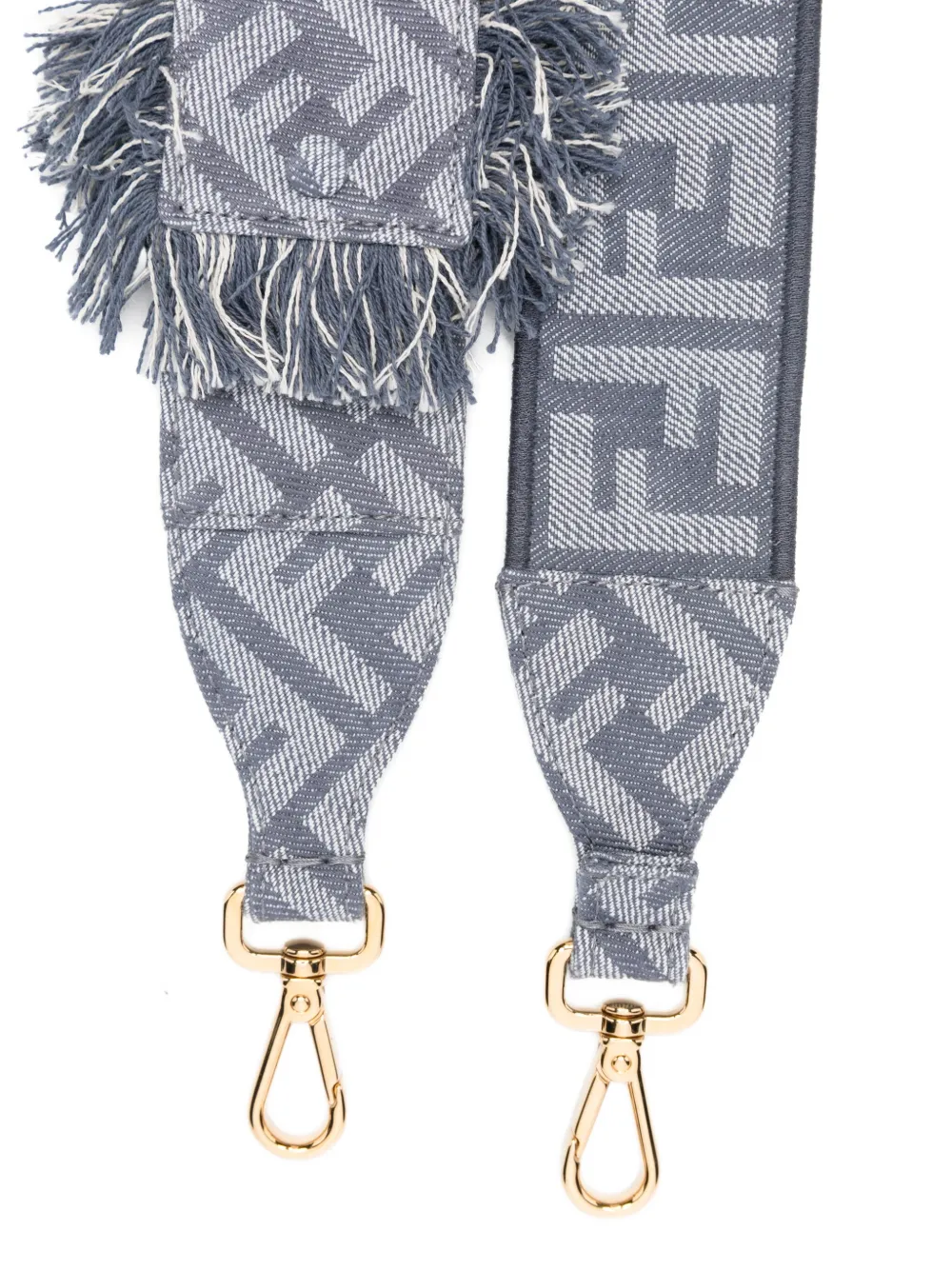 FENDI Strap You schouderband met logopatroon Blauw