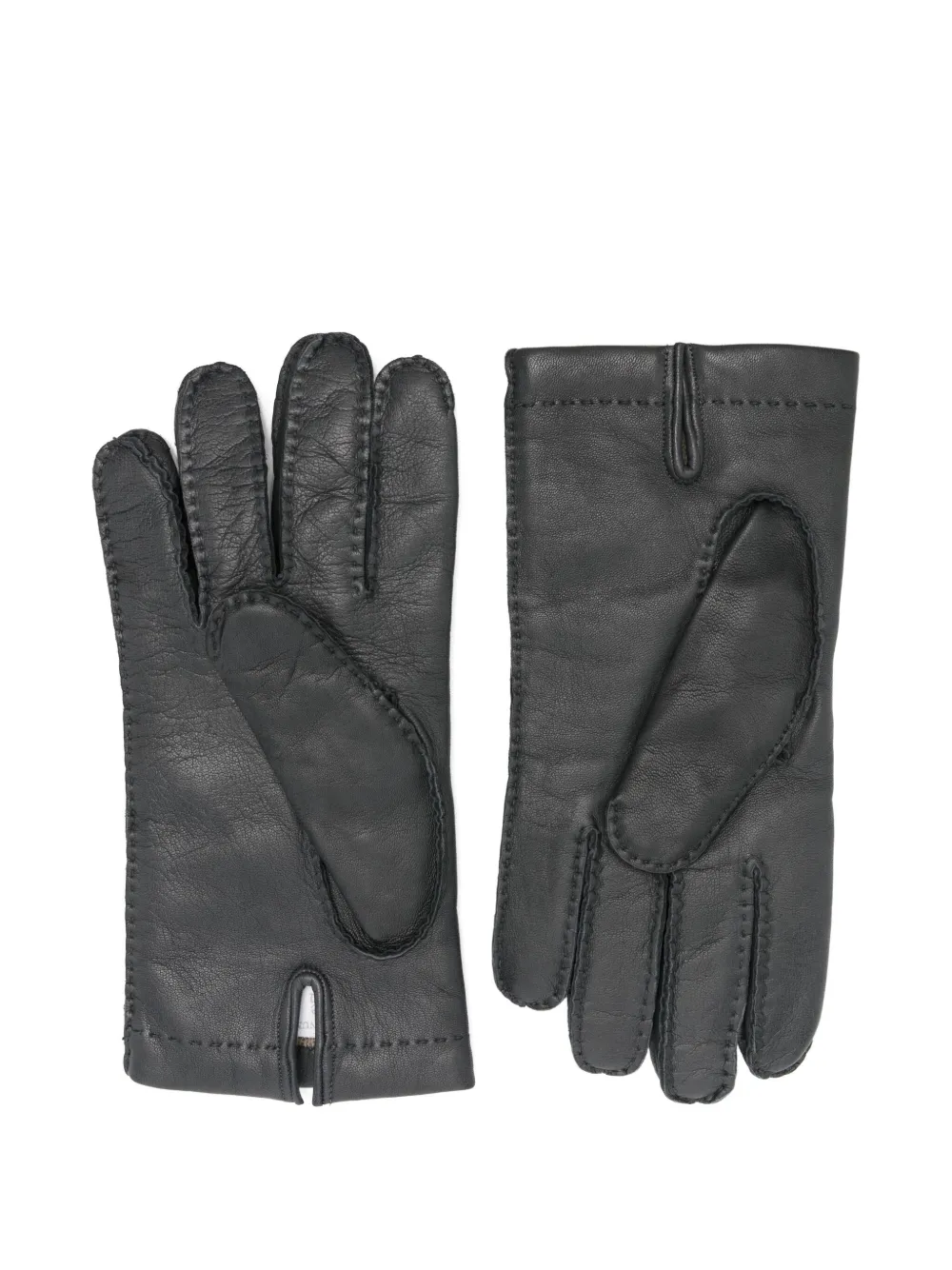Eleventy leather gloves - Zwart