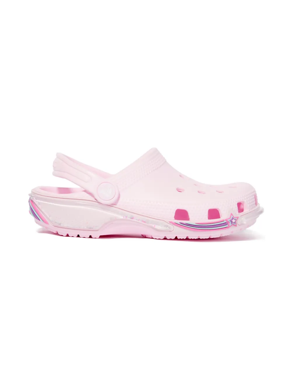 Crocs Girls Classic Star Sparkle Clog In Pink