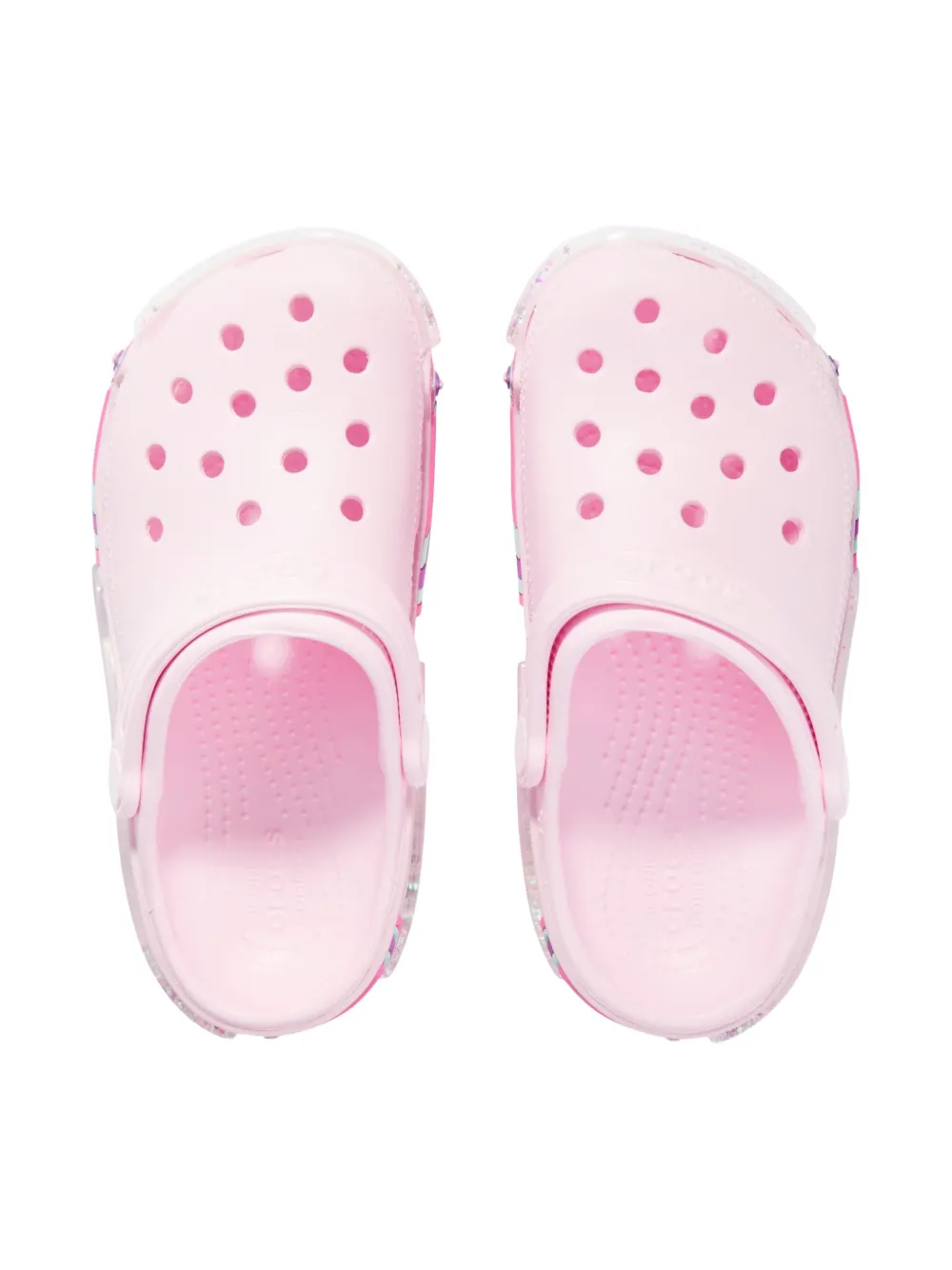Crocs Girls Classic Star Sparkle Clog In Pink