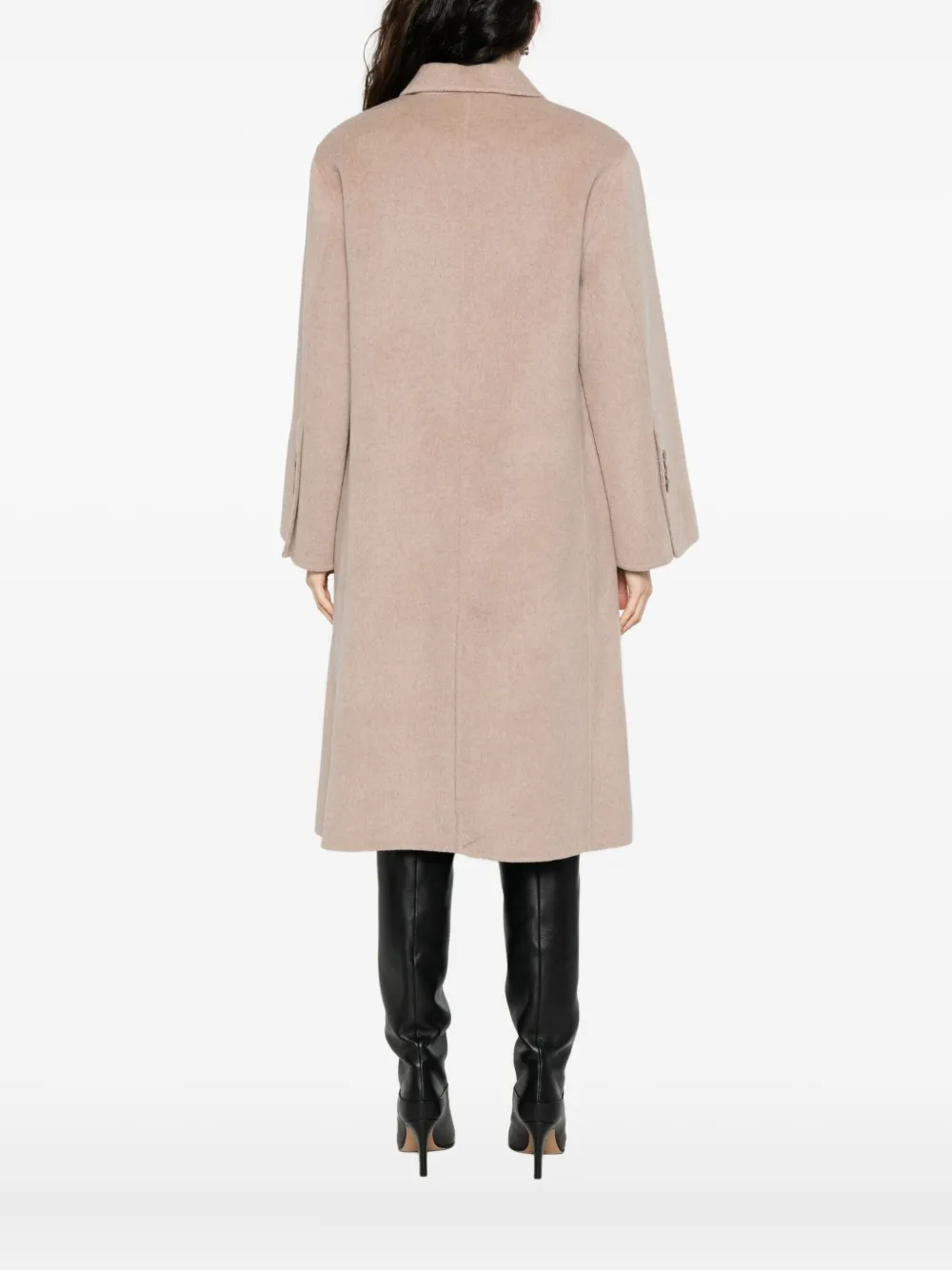 By Malene Birger Round-collar Single-breasted Coat In Brown