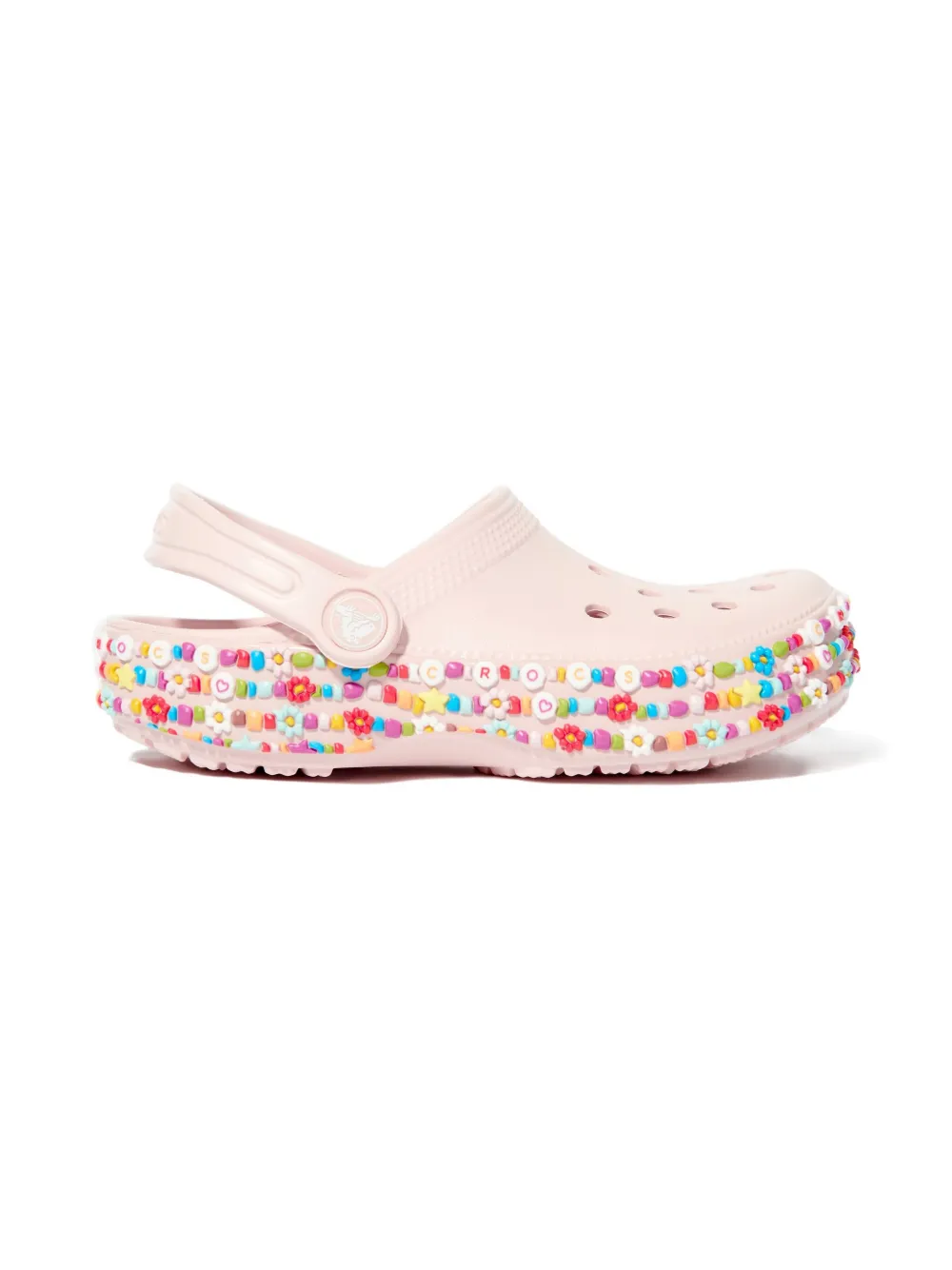Crocs Kids Sandalen met kralen en bloe Roze