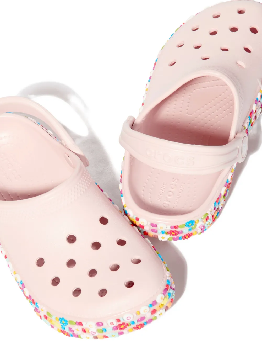 Crocs Kids Sandalen met kralen en bloemen Roze