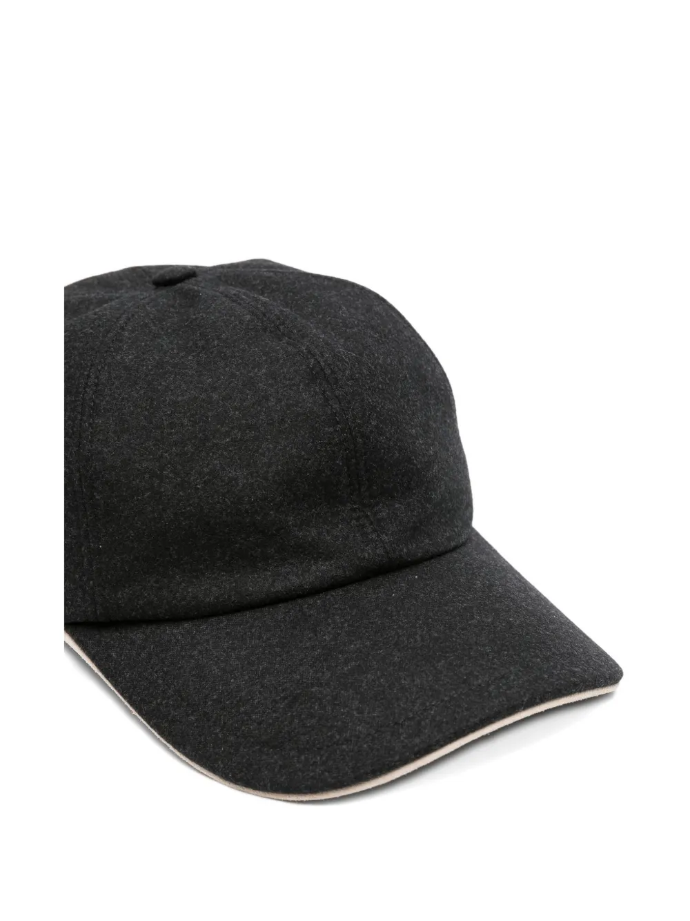 Eleventy Curved-peak Wool-blend Baseball Cap In Black