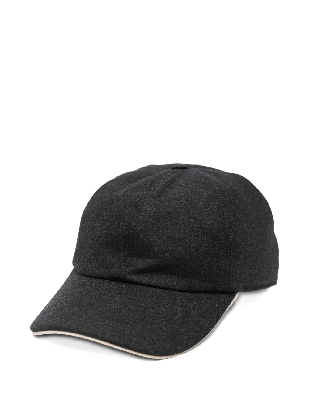 Eleventy Curved-peak Wool-blend Baseball Cap In Black
