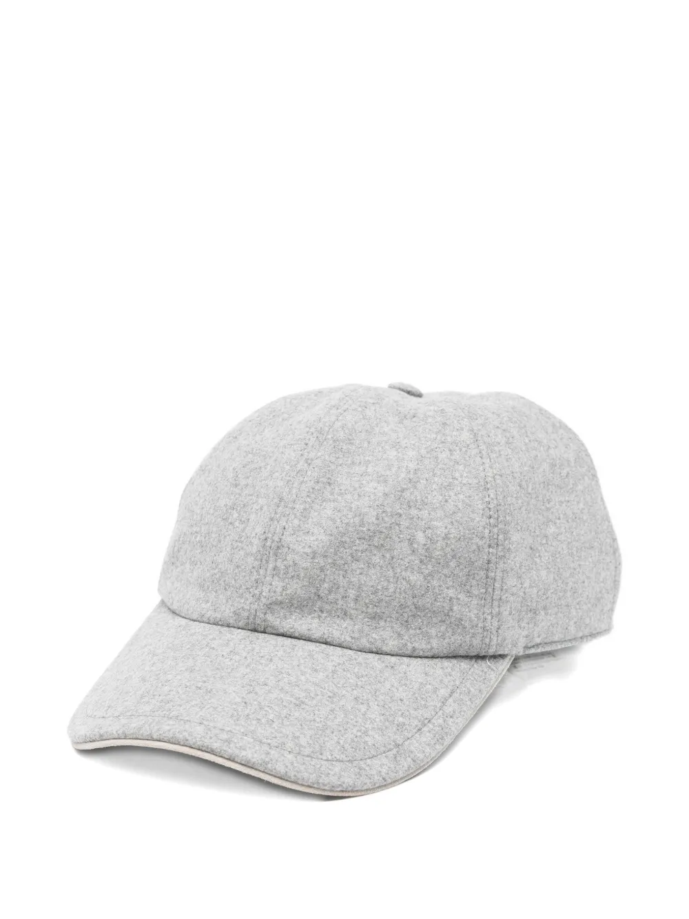 Eleventy Curved-peak Wool Baseball Cap In Gray