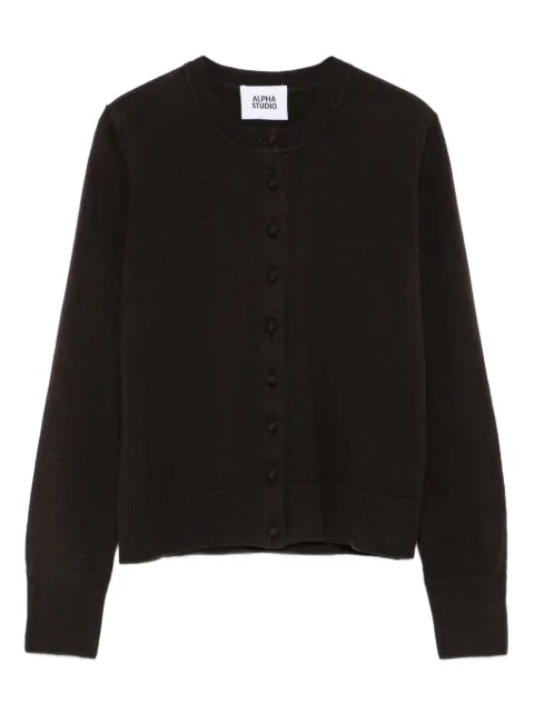 ALPHA STUDIO buttoned round-neck cardigan