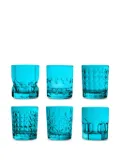 BACI MILANO patterned glasses (set of six) - Blue