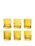 BACI MILANO Crystal Touch glasses (set of six) - Yellow